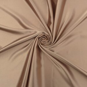 İnce Likralı (İpek) Saten Bej