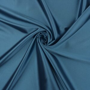 İnce Likralı (İpek) Saten Petrol Mavisi
