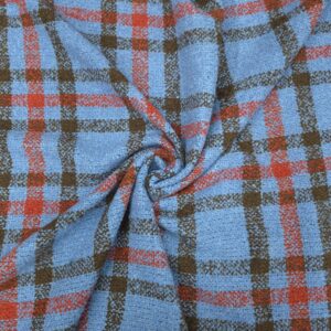 Ekoseli Buklet Kaşe Mavi