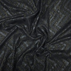 Deri Görünümlü Gold Simli Örme